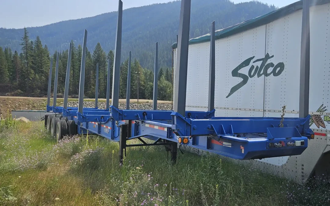 2002 53′ Advance Hayrack Logging Trailer