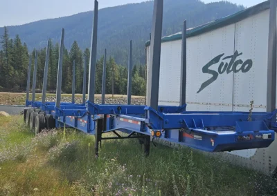 2002 53′ Advance Hayrack Logging Trailer