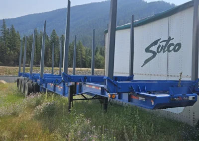 2002 53 Advance Hayrack Logging Trailer Front 1