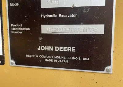 2012 John Deere 220DW Wheeled Excavator Tag 1
