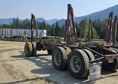 2015 Magnum Triaxle Logging Trailer Rear 1